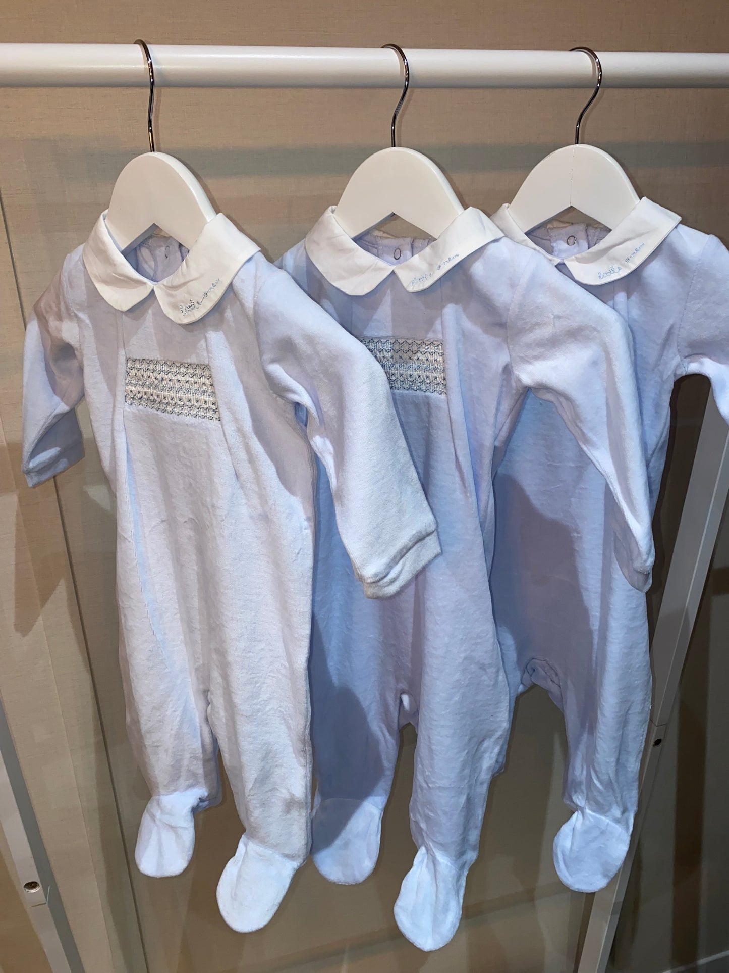 Luxury blue baby coming home outfit