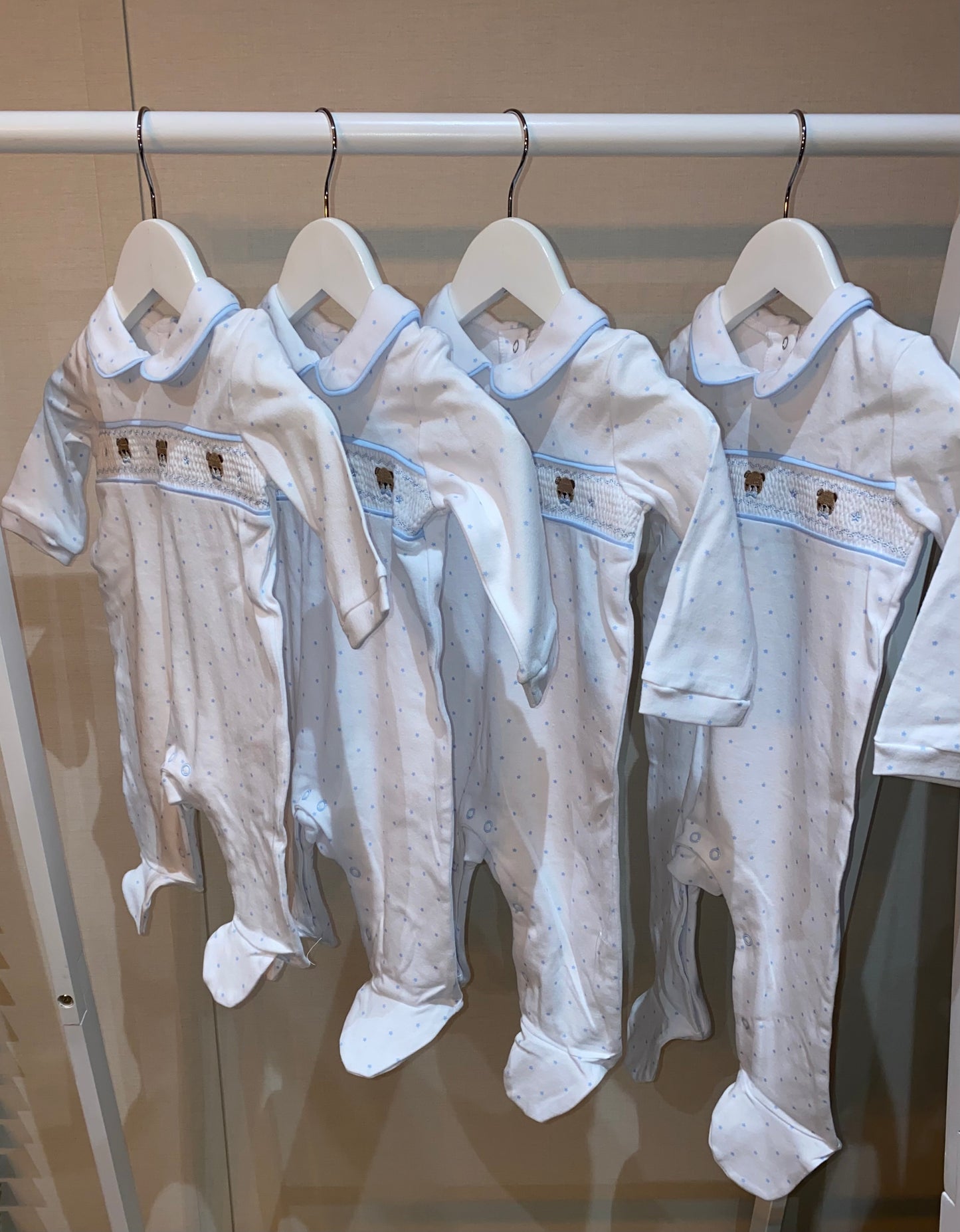 Luxury baby boy cotton coming home sleepsuit