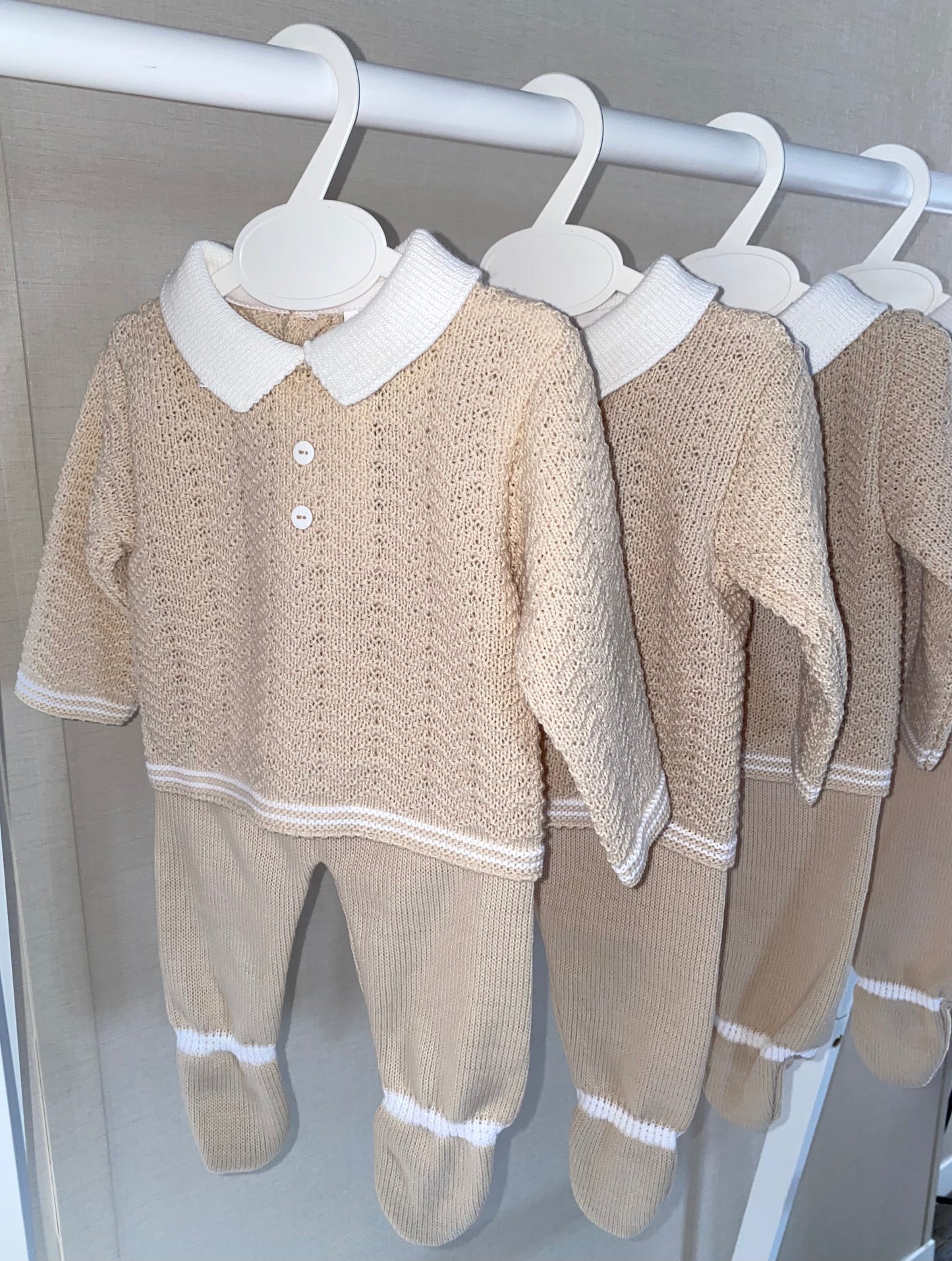 Luxury knitted baby two piece set