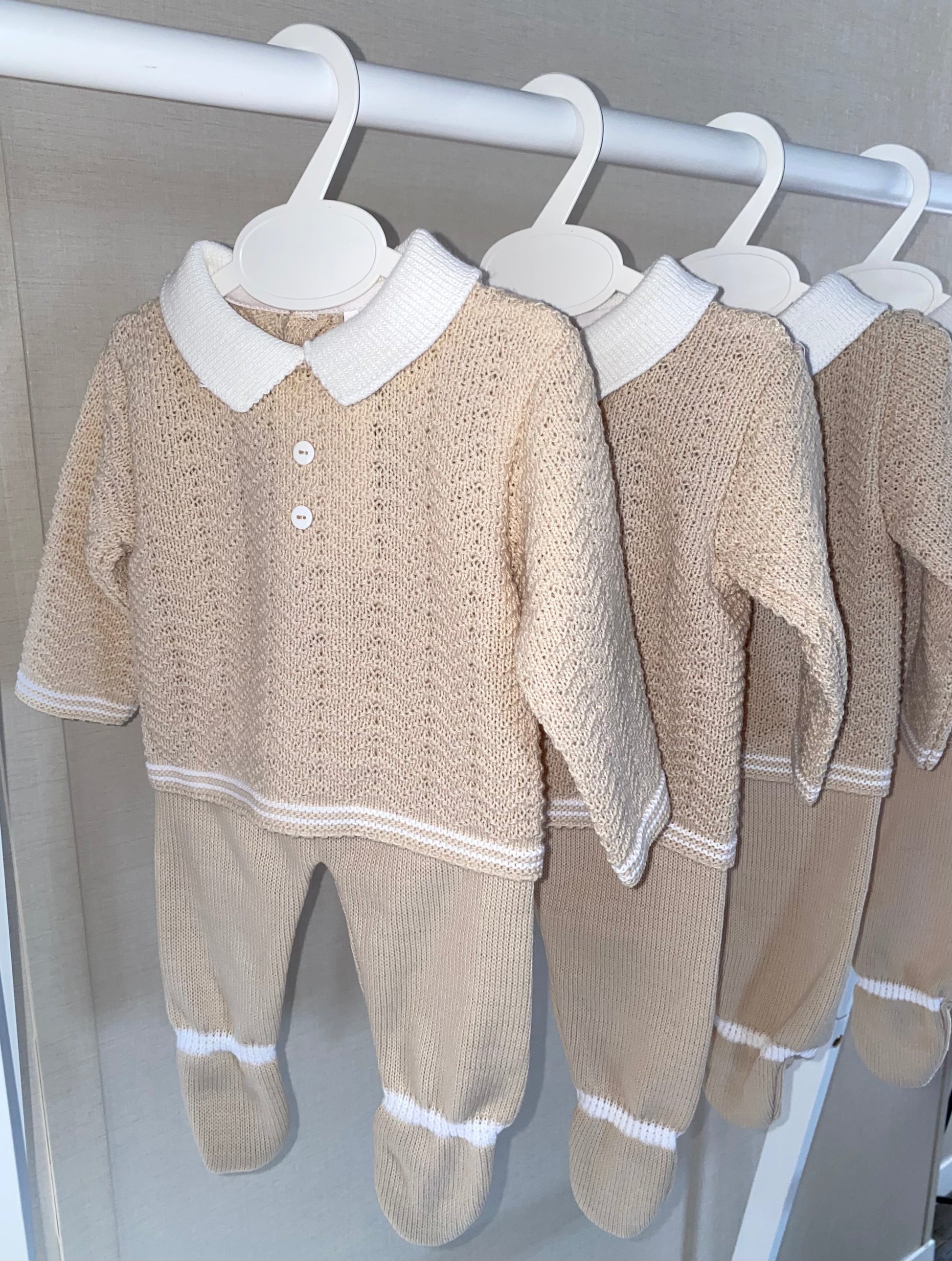 Luxury knitted baby two piece set