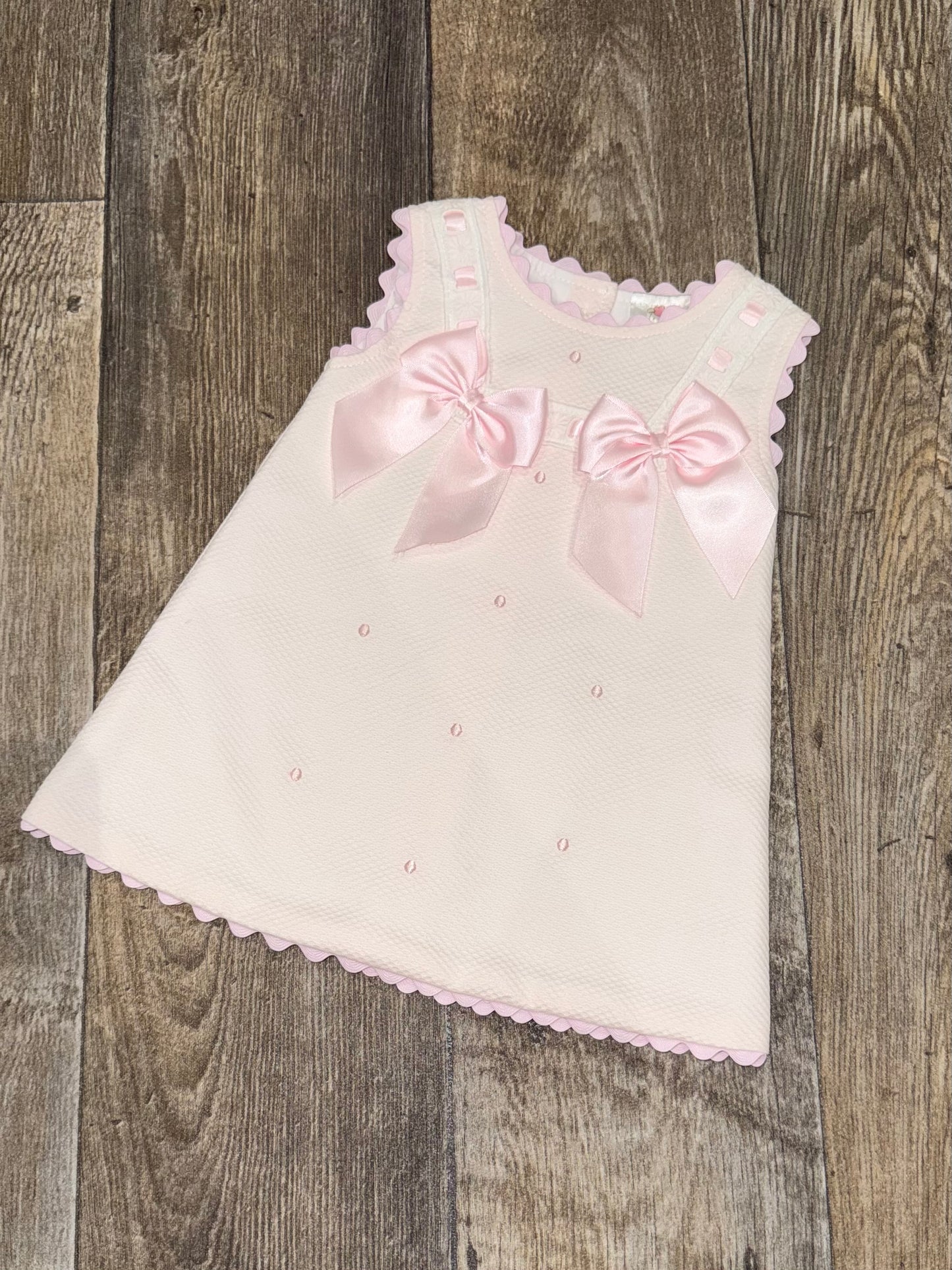Pink wee me baby girls a line dress