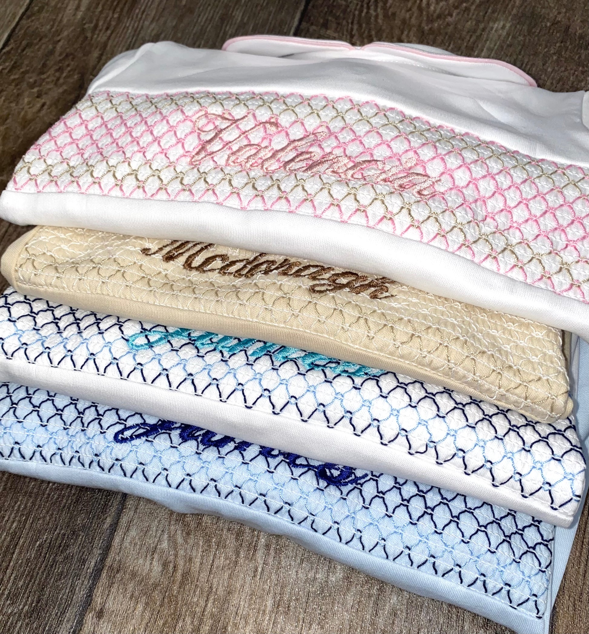 close up of Personalised baby sleepsuit